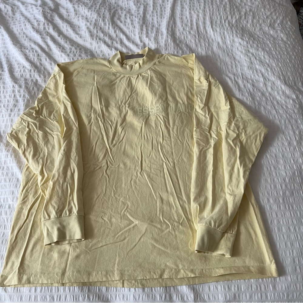Essentials Fear of God Men's Yellow Long Sleeve T-Shirt